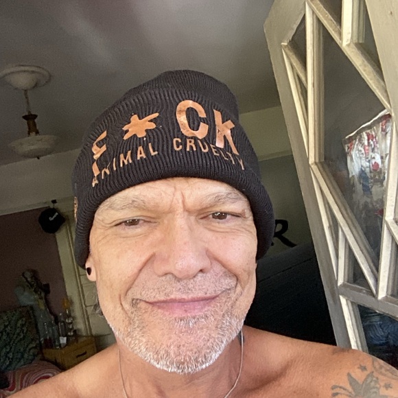 Copper Branch Fu$k cruelty to animal beanie - Picture 2 of 4